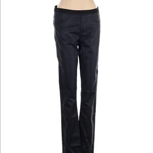 Helmut Lang Wax Coated Pull On Pants Leggings Navy Mid Rise - Sz 26